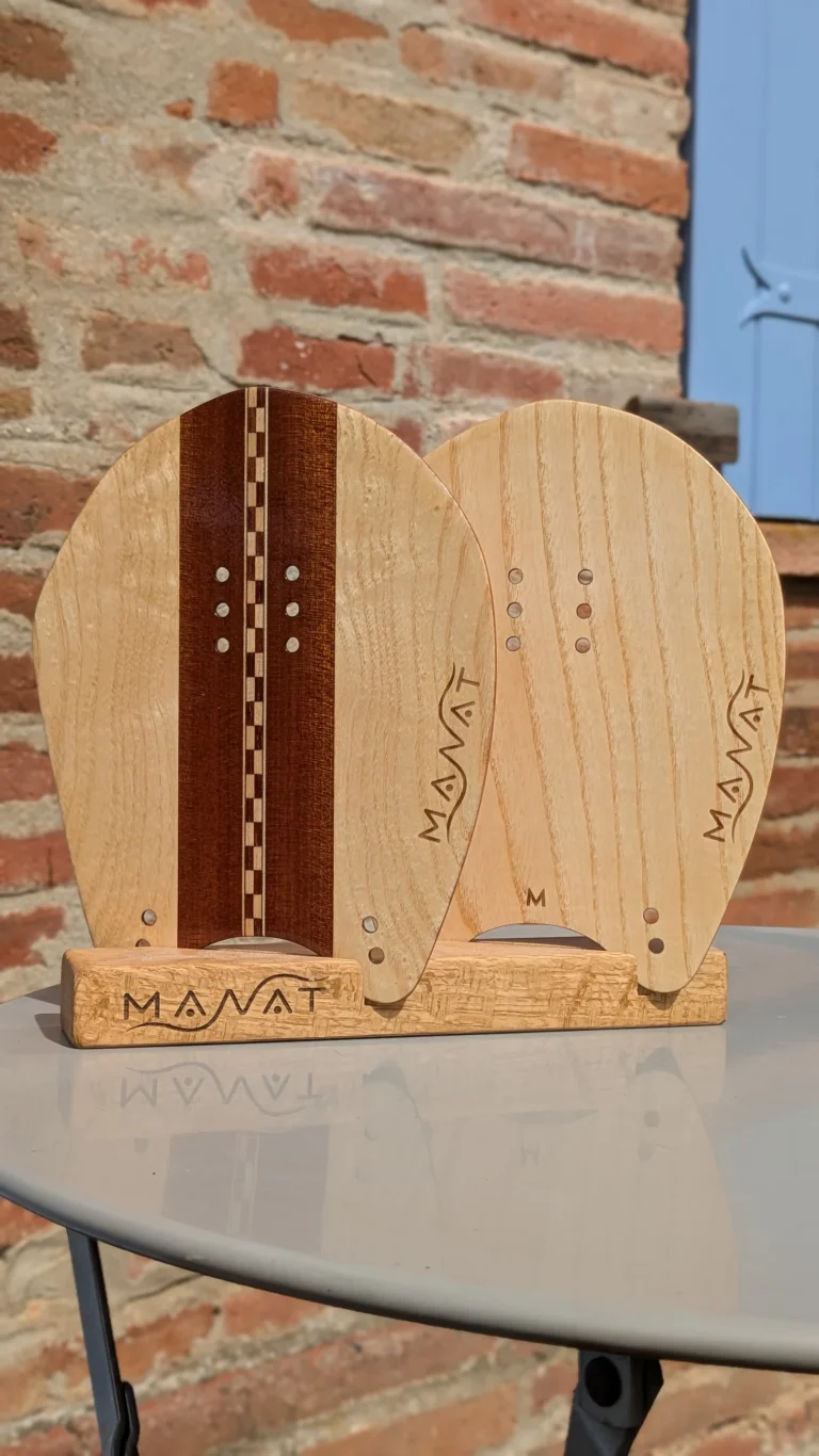 Paire de plaquettes MANAT aux essences de bois contrastées